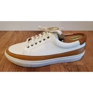 Taft | Shoes | Taft White Carmel Leather Sneakers Mens Us  display picture 1